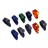 Maxbell 10 Pieces Plectrum Finger Picks Thumb for Acoustic Electric Guitar Accessories Random Color