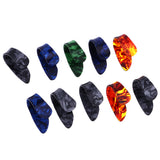 Maxbell 10 Pieces Plectrum Finger Picks Thumb for Acoustic Electric Guitar Accessories Random Color