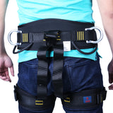 Maxbell Professional Rock Climbing Harness Safety Seat Sitting Bust Belt Mountaineering Rappelling Rescue Fall Arrest Protection Equipment with Gear Loops