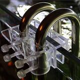 Maxbell 12mm/16mm Aquarium Tube Hose Pipe Holder Fixation Clip Fish Tank Aquarium Mounted, Acrylic