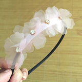 Maxbell 100 Pieces Fabric Chiffon Flower Shape Embellishment for DIY Hair Accessories Headband Crafts