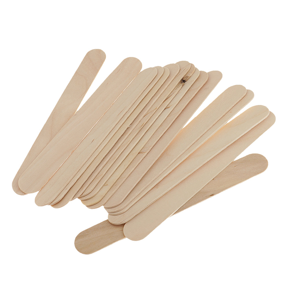 Maxbell 50pcs Disposable Wax Spatula Body Hair Removal Waxing Stick Wooden Tongue Depressor Applicator