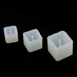 Maxbell 3 Pieces Assorted Size Square Shape Silicone Pendant for Resin Casting DIY Molds Jewelry Making Tools