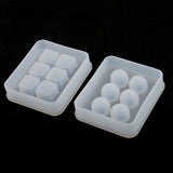 Maxbell 2Pieces Assorted Silicone DIY Bead Mold Round Square Shape for Jewelry Making Hand Craft Too