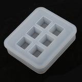 Maxbell 2Pieces Assorted Silicone DIY Bead Mold Round Square Shape for Jewelry Making Hand Craft Too