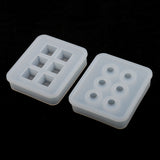 Maxbell 2Pieces Assorted Silicone DIY Bead Mold Round Square Shape for Jewelry Making Hand Craft Too