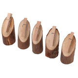 Maxbell 5Pcs Wooden Base Memo Photo Holder Card Paper Note Clip Wedding Place Holder