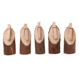 Maxbell 5Pcs Wooden Base Memo Photo Holder Card Paper Note Clip Wedding Place Holder