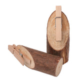 Maxbell 5Pcs Wooden Base Memo Photo Holder Card Paper Note Clip Wedding Place Holder