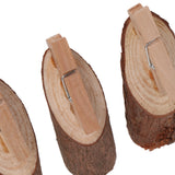 Maxbell 5Pcs Wooden Base Memo Photo Holder Card Paper Note Clip Wedding Place Holder