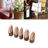 Maxbell 5Pcs Wooden Base Memo Photo Holder Card Paper Note Clip Wedding Place Holder
