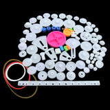 Maxbell 85 Piece Assorted Type Shaft Single Double Crown Worm Gears DIY Robot Toys Modeling Making Crafts Kit