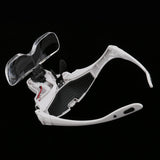 Maxbell 5 Lens Headset Magnifying Glass LED Lamp for Eyelash Extension Microblading