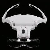 Maxbell 5 Lens Headset Magnifying Glass LED Lamp for Eyelash Extension Microblading