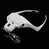 Maxbell 5 Lens Headset Magnifying Glass LED Lamp for Eyelash Extension Microblading