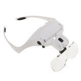 Maxbell 5 Lens Headset Magnifying Glass LED Lamp for Eyelash Extension Microblading