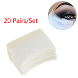 Maxbell 40Pcs/20Pairs Eyelash Lashes Extension Mask Under Eye Pads Cotton Curved Eye Patches Eyeshadow Eyeliner Shield Sticker Makeup Tools