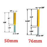 Maxbell 2Pieces 2'' and 2-1/2'' Extra Long Cutting Router Bit 1/4'' Straight Shank Cutter Professional Tools