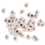 Maxbell 50 Pieces HypoAllergenic Bullet Clutch Earring Backs with Silicone Pad Earring Backings Studs Safety Backs Stoppers