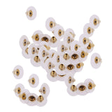 Maxbell 50 Pieces HypoAllergenic Bullet Clutch Earring Backs with Silicone Pad Earring Backings Studs Safety Backs Stoppers