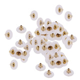 Maxbell 50 Pieces HypoAllergenic Bullet Clutch Earring Backs with Silicone Pad Earring Backings Studs Safety Backs Stoppers