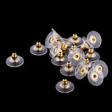 Maxbell 50 Pieces HypoAllergenic Bullet Clutch Earring Backs with Silicone Pad Earring Backings Studs Safety Backs Stoppers