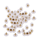 Maxbell 50 Pieces HypoAllergenic Bullet Clutch Earring Backs with Silicone Pad Earring Backings Studs Safety Backs Stoppers