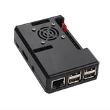 Maxbell ABS Protective Case Box with Cooling Fan for Raspberry Pi 3 Model B Black