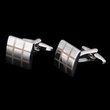 Maxbell Fashion Grid Copper Men's Wedding Ocassion Shirt Cufflinks Button Jewelry