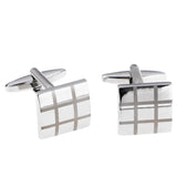 Maxbell Fashion Grid Copper Men's Wedding Ocassion Shirt Cufflinks Button Jewelry