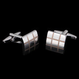 Maxbell Fashion Grid Copper Men's Wedding Ocassion Shirt Cufflinks Button Jewelry