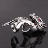 Maxbell Fashion Dragon Head Rings Punk Rock Style Party Rings Men Aolly Ring Jewelry