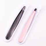 Maxbell 2pcs Durable Stainless Steel Tweezer Precision Eyebrow Hair Remover Tools Set Comestic  for Women