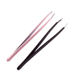 Maxbell 2pcs Durable Stainless Steel Tweezer Precision Eyebrow Hair Remover Tools Set Comestic  for Women