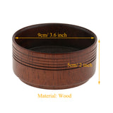 Maxbell Retro Dark Wood Men's Wet Shaving Mug Bowl Men Barber Beard Shave Soap Cup for Brush Diameter 9cm