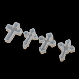 Maxbell 4 Pieces Cross Shape Silicone Pendant DIY Molds for Resin Jewelry Making