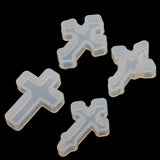 Maxbell 4 Pieces Cross Shape Silicone Pendant DIY Molds for Resin Jewelry Making