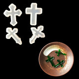 Maxbell 4 Pieces Cross Shape Silicone Pendant DIY Molds for Resin Jewelry Making