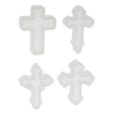 Maxbell 4 Pieces Cross Shape Silicone Pendant DIY Molds for Resin Jewelry Making