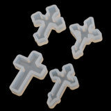 Maxbell 4 Pieces Cross Shape Silicone Pendant DIY Molds for Resin Jewelry Making