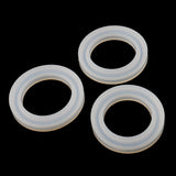 Maxbell 3 Pieces Assorted Clear Silicone Round Mold For Bracelet Jewelry Making Tool