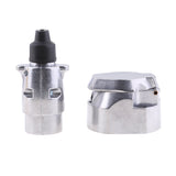 Maxbell 7 Pin Metal Trailer Plug & Socket Caravan Towbar Wiring Towing Electrics