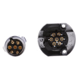 Maxbell 7 Pin Metal Trailer Plug & Socket Caravan Towbar Wiring Towing Electrics