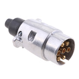 Maxbell 7 Pin Metal Trailer Plug & Socket Caravan Towbar Wiring Towing Electrics