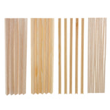 Maxbell 5 Pieces Balsa Wood Semi Circle Sticks Strips for Model DIY Crafts 10x12mm