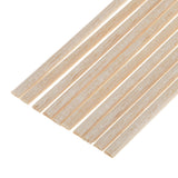 Maxbell 5 Pieces Balsa Wood Semi Circle Sticks Strips for Model DIY Crafts 10x12mm