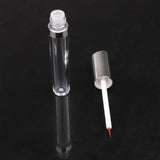 Maxbell 2pcs 5ml Refillable Empty Clear Acrylic Eyeliner Vials Tube Eyelash Growth Oil /Mascara/ Eye Gloss Liquid Bottle Container With Brush - Makeup Eyelash Glue Tube