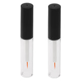 Maxbell 2pcs 4ml Refillable Empty Clear Acrylic Eyeliner Vials Tube Eyelash Growth Oil /Mascara/ Eye Gloss Liquid Bottle Container With Brush - Makeup Eyelash Glue Tube