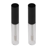 Maxbell 4ml Acrylic Protable Empty Clear Lip Gloss Tube DIY Makeup Lip Balm Tubes Bottle Container Pack of 2 Clear