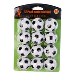 Maxbell 12 Pieces 36mm Soccer Table Foosball Balls Footballs Replacement Balls Table Game Accessories, Black/White